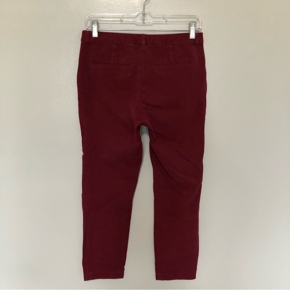 Madewell Reade Pants Burgundy 6 - Picture 6 of 6